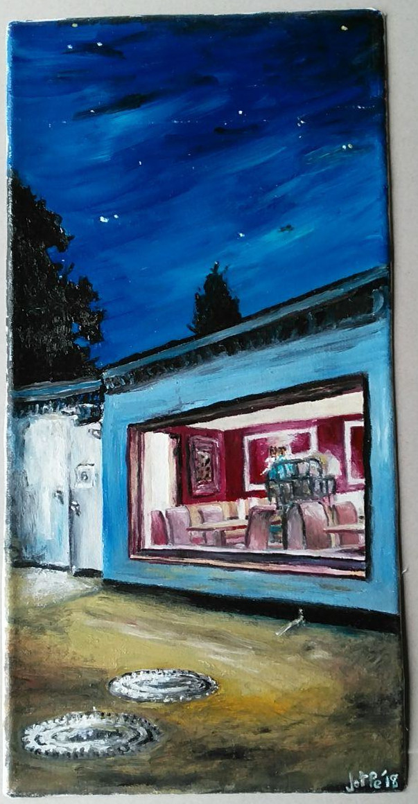 Bäckereicafeputzkraft in der Nacht